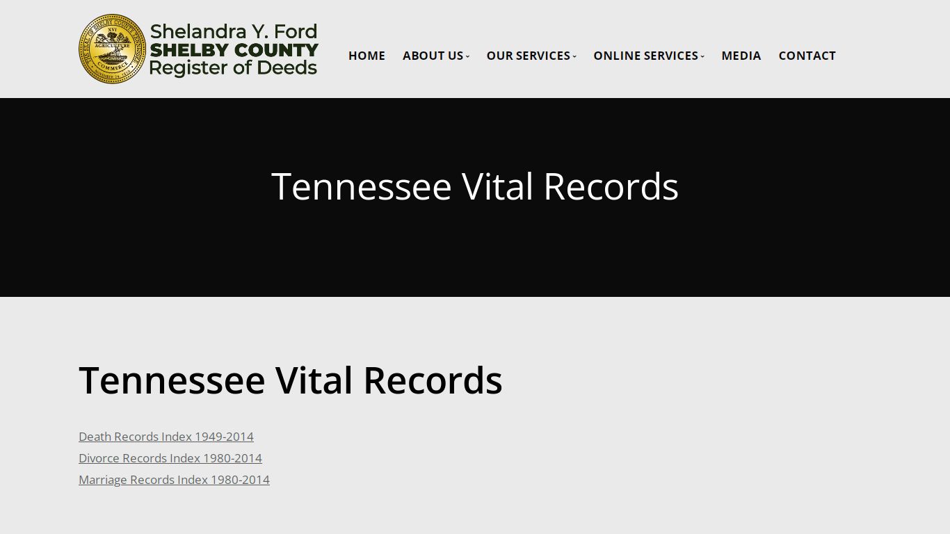 Tennessee Vital Records - Shelandra Y. Ford